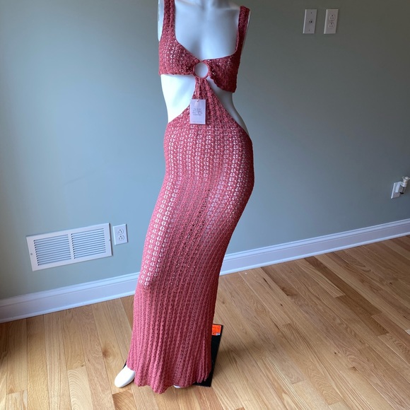 NWT Cult Gaia Tyra Cutout Crochet Midi Dress Swim Cover Up Sz Medium Jaipur $489 - Picture 4 of 9